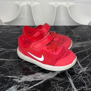 Nike Revolution 3 red running Baby shoes size 6C